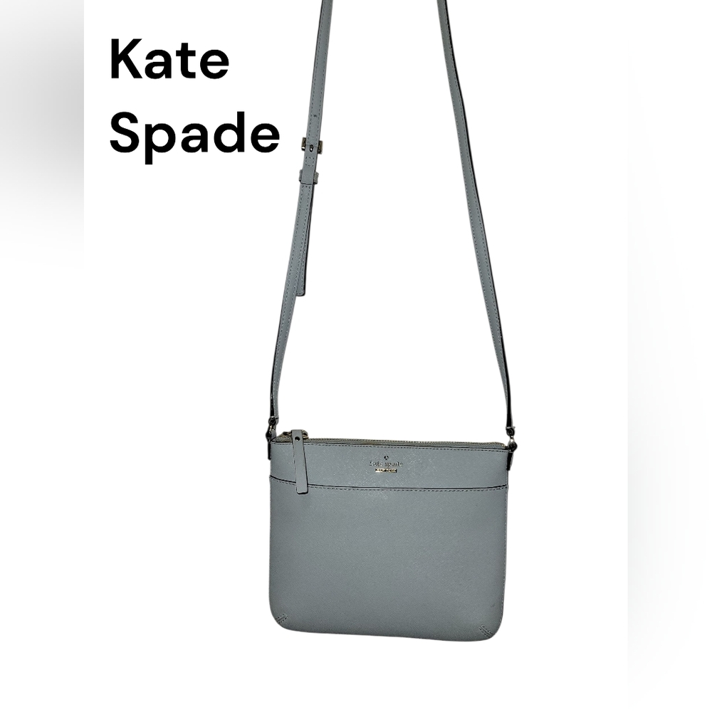 Kate Spade Cameron Street Clarise Saffiano Leather Crossbody in light blue.
